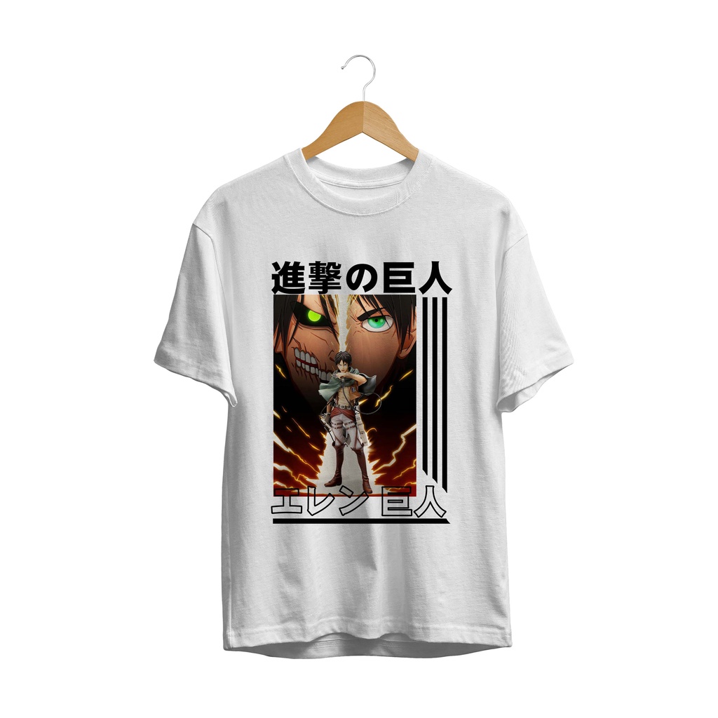 NEW T-SHIRT LOGO EREN YEAGER AOT/SNK / KAOS ANIME MANGA JAPAN CULTURE