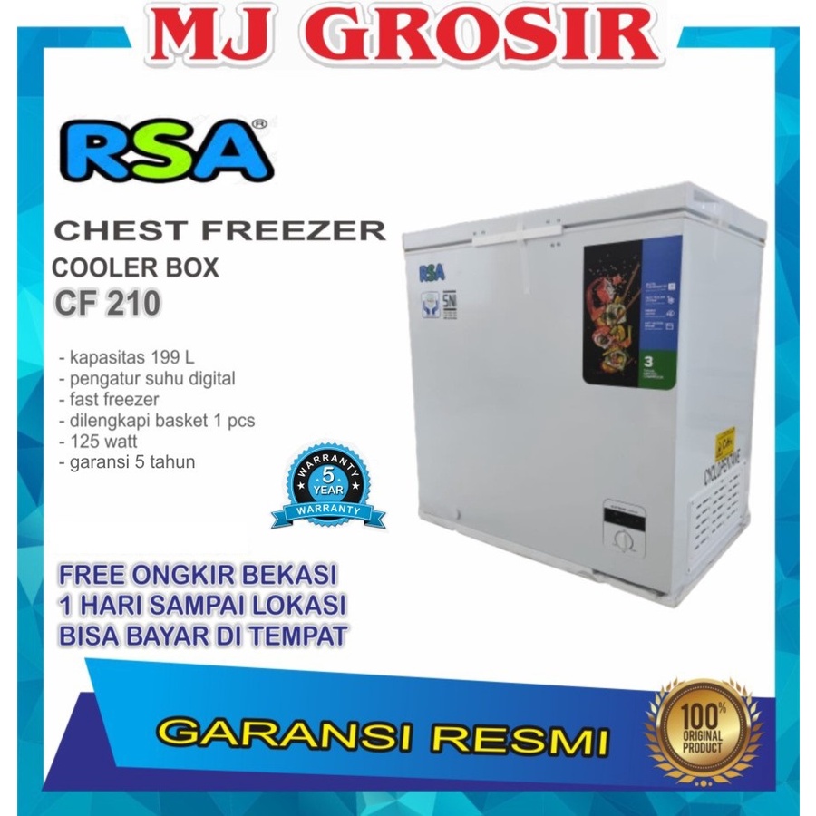 RSA CF 210 CHEST FREEZER BOX 199 L LEMARI PEMBEKU 199 LITER