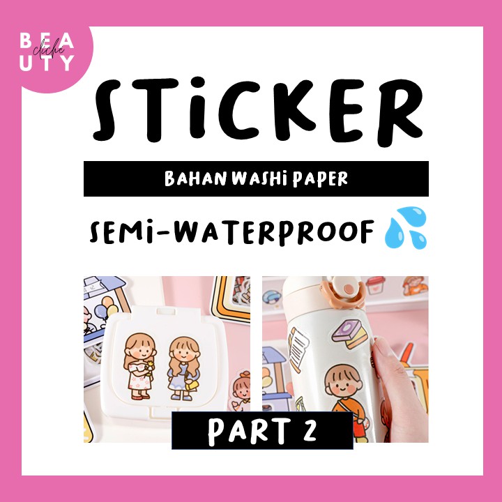 

Stiker lucu Washi Paper Semi Waterproof Eceran PART 2