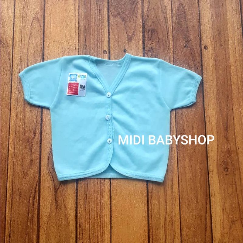 Baju Bayi lengan pendek polos Nita Baby 0-6 bulan