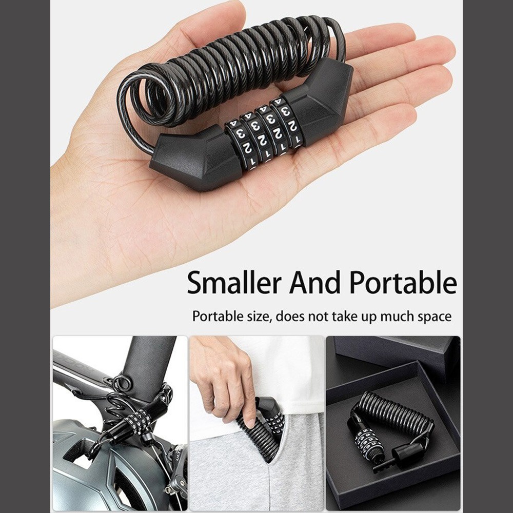 ROCKBROS T512 Kunci Gembok Sepeda Kombinasi 4 Angka Bicycle Lock