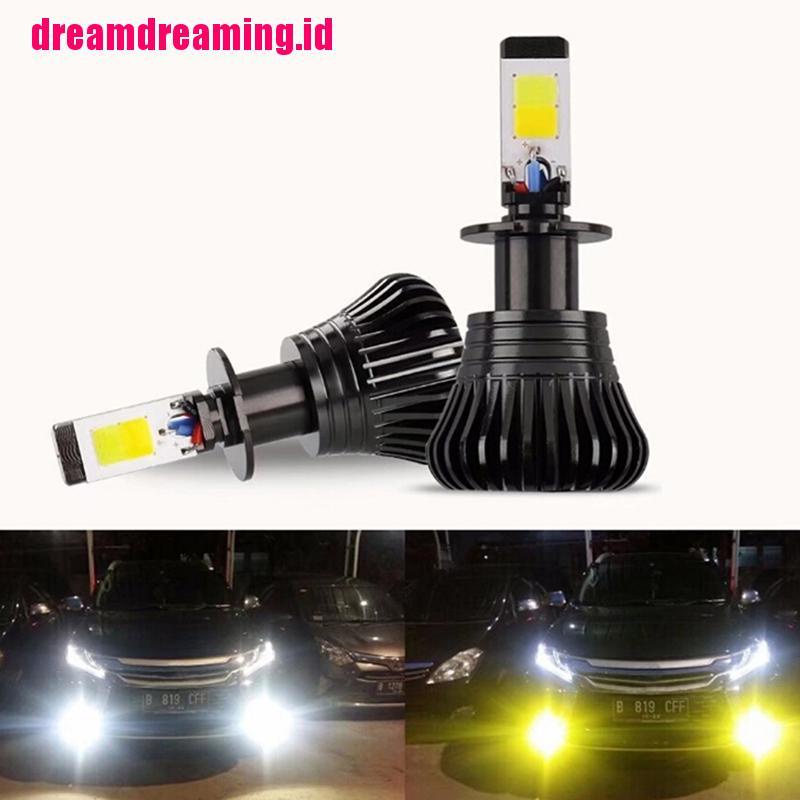 2pcs Lampu Kabut LED 80W H1 / H3 / H7 / H8 / H9 / H11 / 9005 / 880 Warna Putih Untuk Mobil