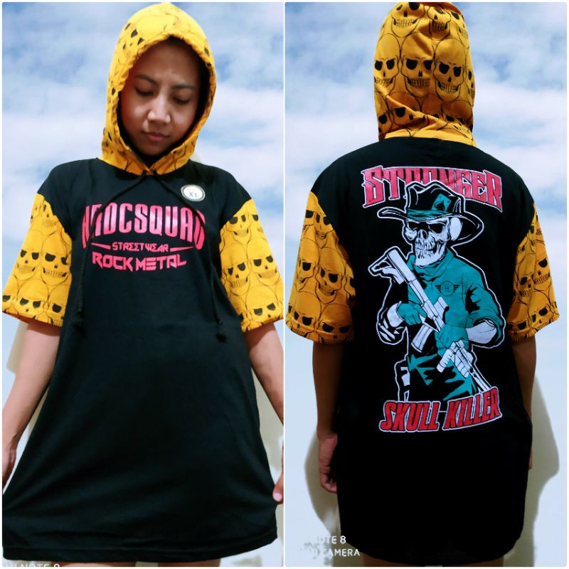 Hoodie lengan pendek pria wanita