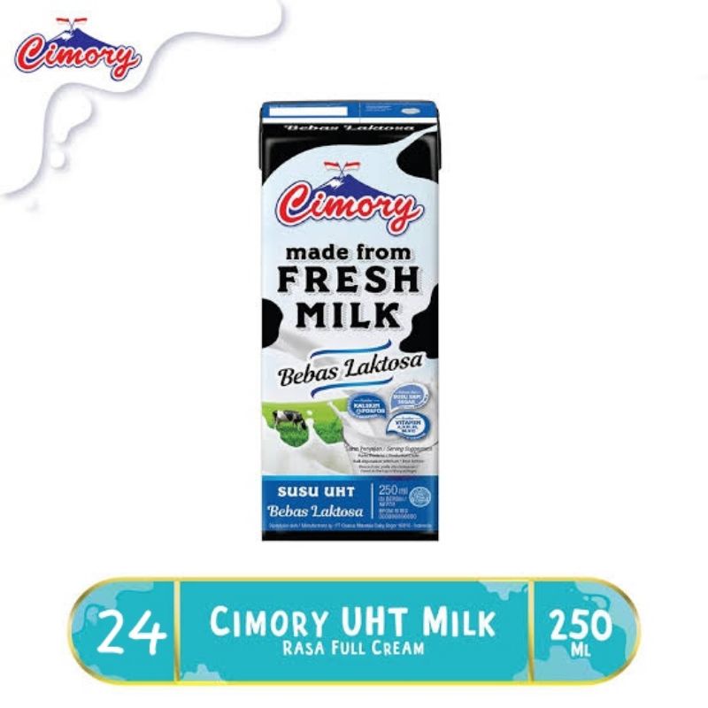 surabaya cimory 250ml dus bebas laktosa lactose free susu uht