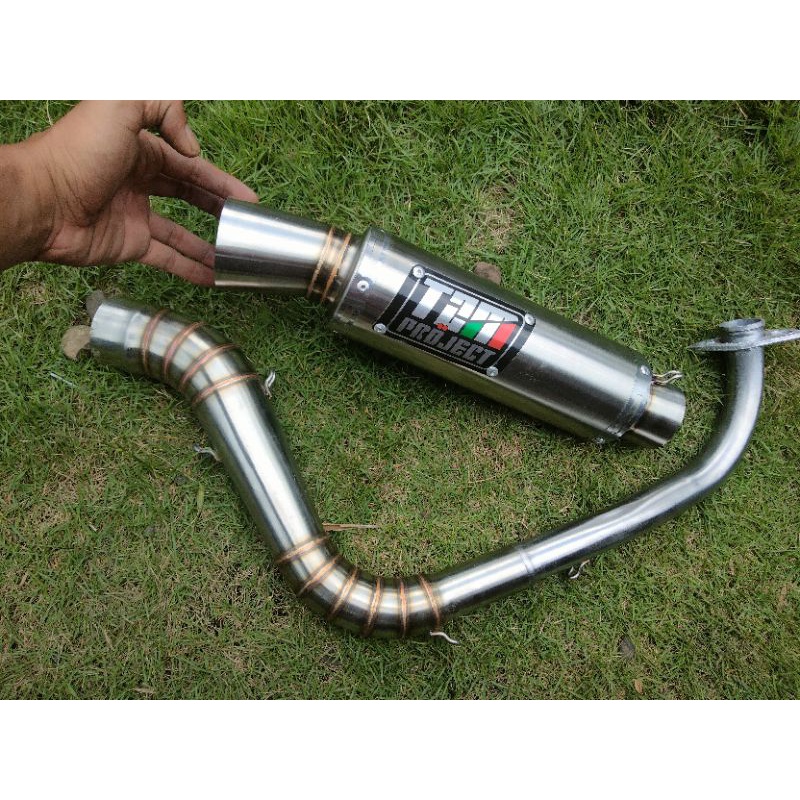 Knalpot racing fullsystem TZM Mio beat aerox nmax Vario Scoopy leher Ngacung naik