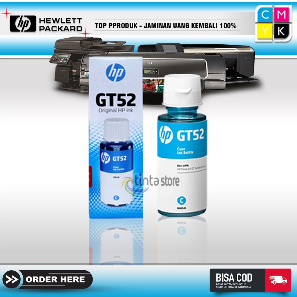 tinta printer HP GT 52-53 CYAN ink tank 115 310 315 319 415 319 419 311 316 318 411 412 416 418