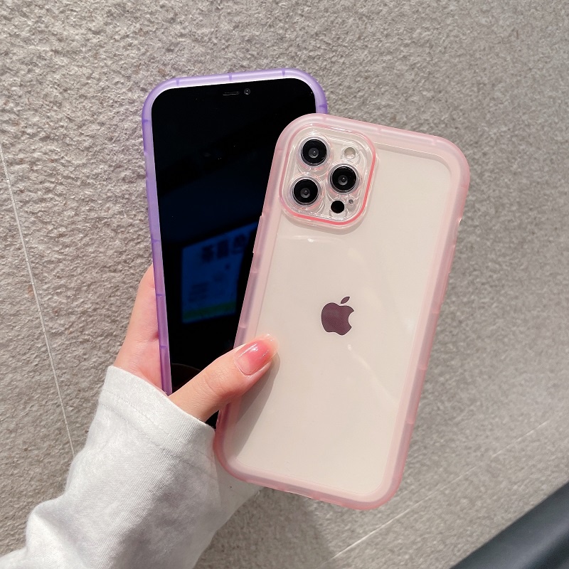 Case TPU Transparan Shockproof Multi Warna Permen Untuk iPhone 13 Pro max xr 11 12 xsmax