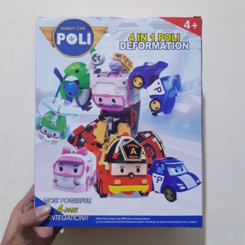 Mainan Robocar 4 in 1 Transformers - Robot Mobil Transformer Anak Laki Cowok