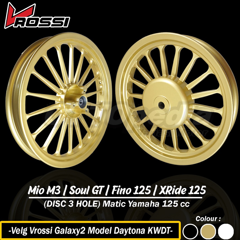 Velg ROSSI Racing Model Daytona PNP Motor Mio M3 Soul GT XRide Mio Z Mio S 125 Ring 14 Palang 18