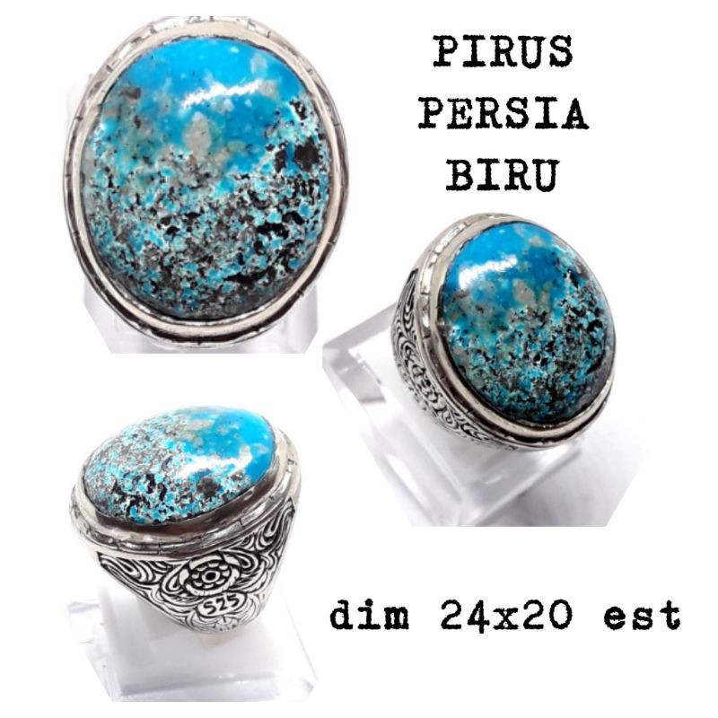 BATU CINCIN PIRUS PERSIA BIRU