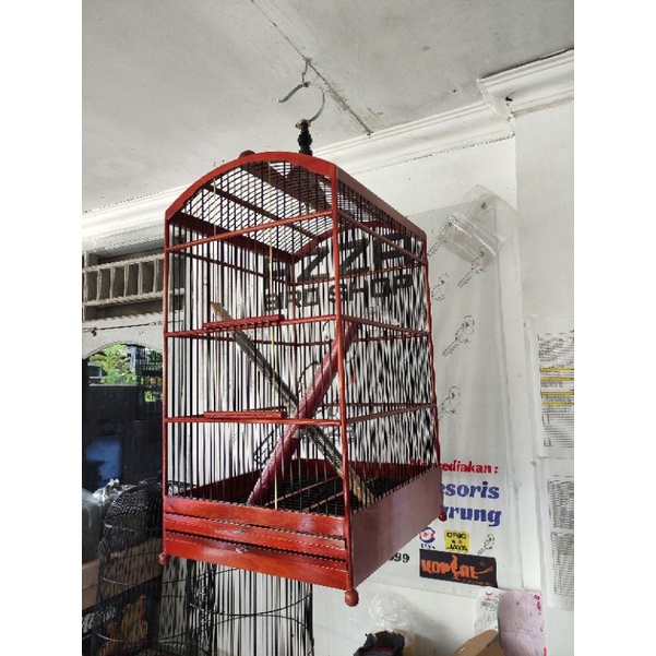 Sangkar Kandang Kotak Replika Ebod No.4 Cokelat / Hitam