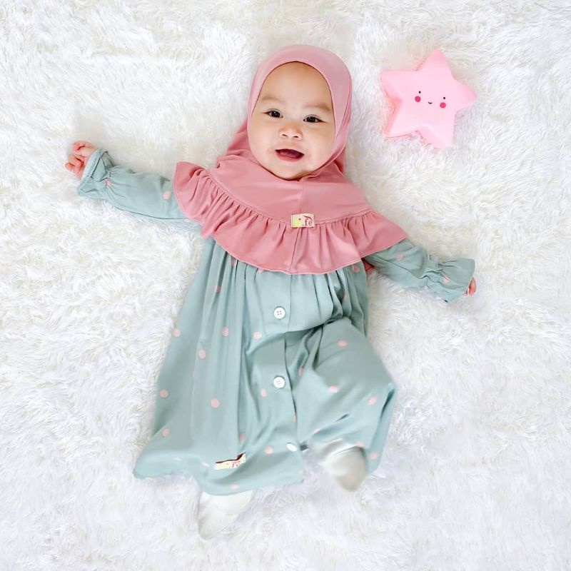 Gamis bayi perempuan newborn 4_12bln | 1_2thn