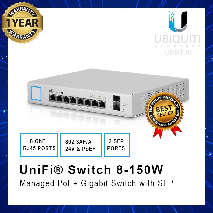 Ubiquiti Unifi Switch 8port 150w Us-8-150w