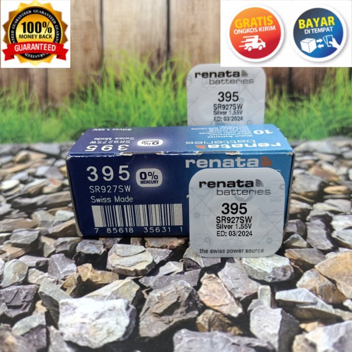 COD Baterai Jam Tangan Pria Casio AQ-164W Renata 395 SR927SW Original KADO