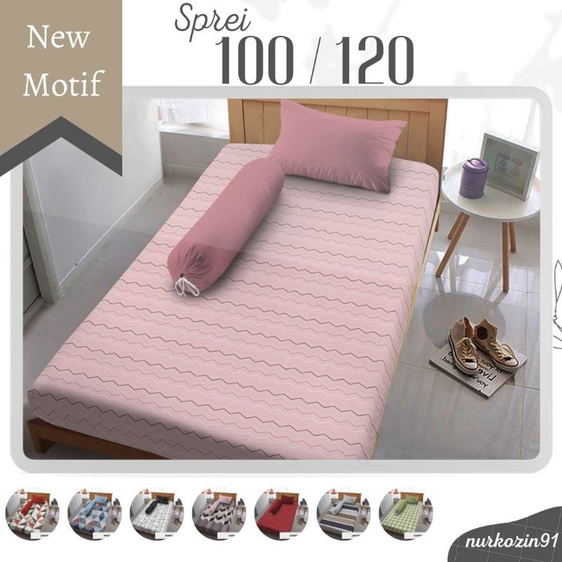 Sprei Kintakun D'luxe Edisi Nirmana 120x200 / 100x200 New Motif Minimalis (3in1) 20 cm