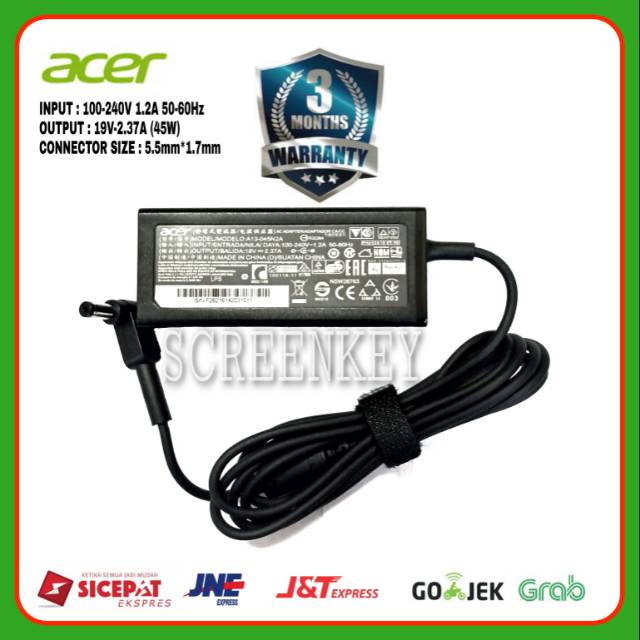 Charger Adaptor Laptop Acer ES1-521 ES1-522 ES1-523 ES1-531 ES1-533 E5-411 E5-421 E5-422 E5-471