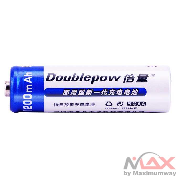 DOUBLEPOW Batu Baterai AA AAA Rechargeable NiMH 1200mAh 2 PCS Baterai Battery Batre Batere Batu A2 A3 3A 2A