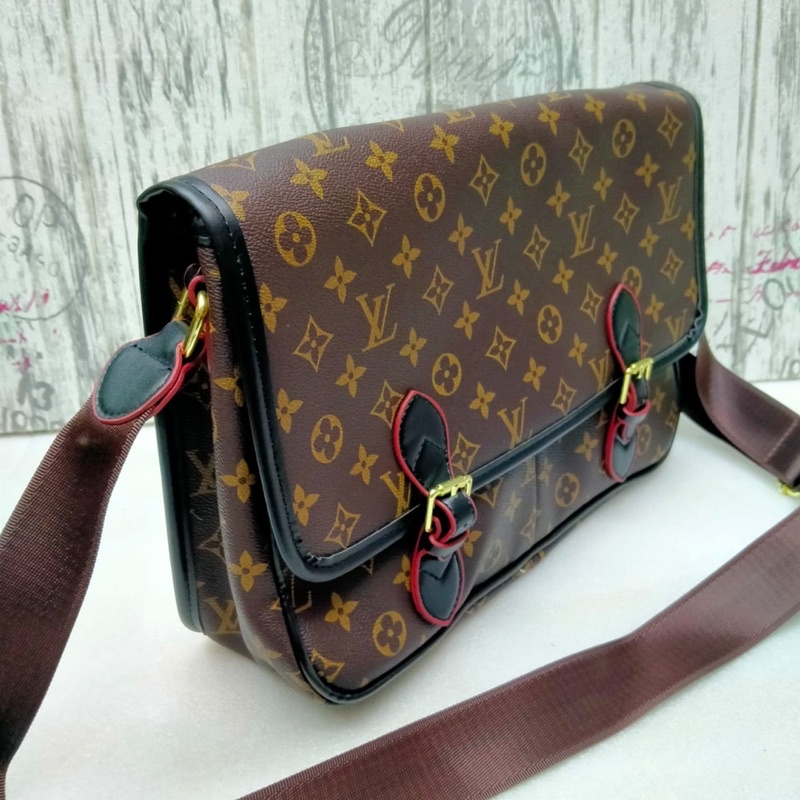 Tas selempang lv pria wanita import tas kantor lv import