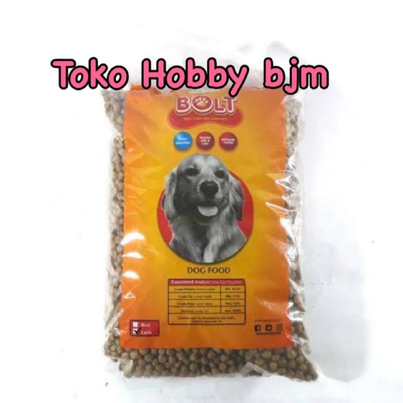 Bolt dog 1 kg - makanan anjing dogfood dry food 1kg pakan pellet pelet kering