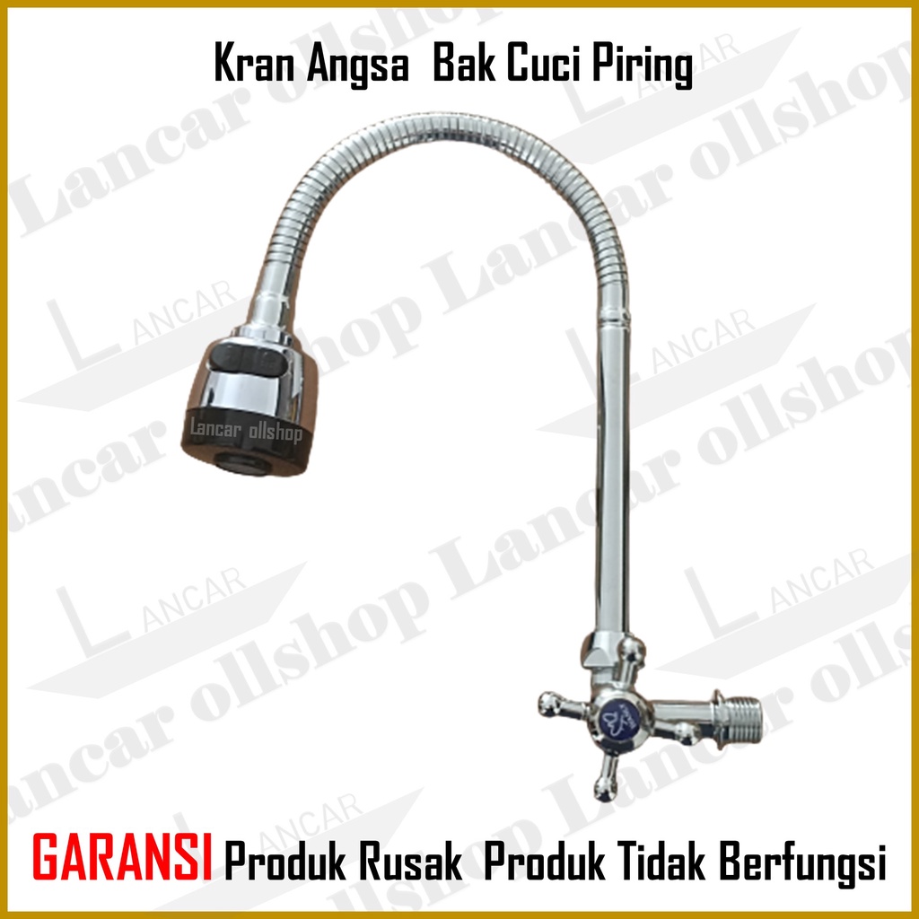 Kran angsa flexibel kepala besar on/off baling / engkol 1/2 inch