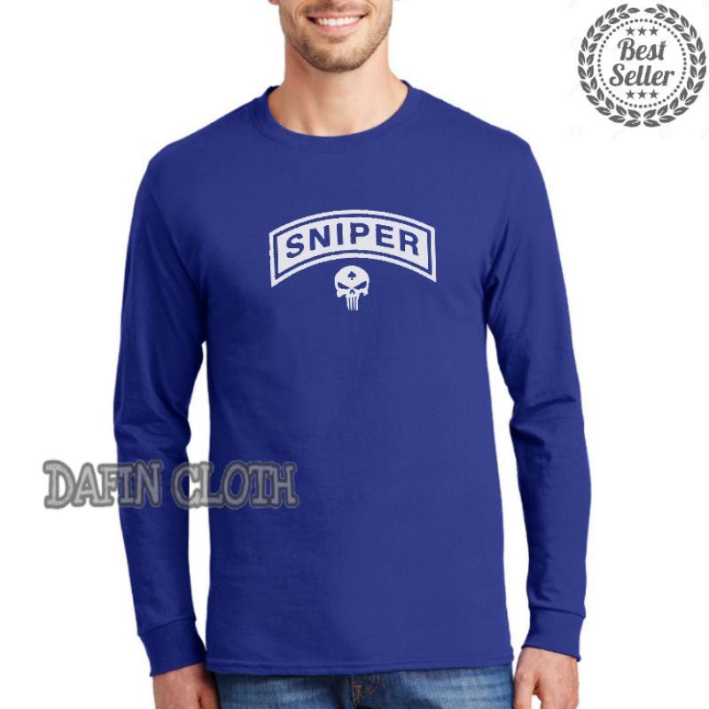 Kaos Pria Baju Tshirt Lengan Panjang Sniper Terbaru