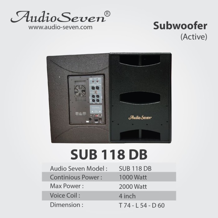 Speaker Subwoofer Aktif 18 Inch Audio Seven ACT 118 DB Original no RCF