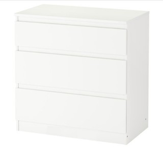 IKEA KULLEN Lemari  Kabinet 3 Laci warna  Putih Hitam  