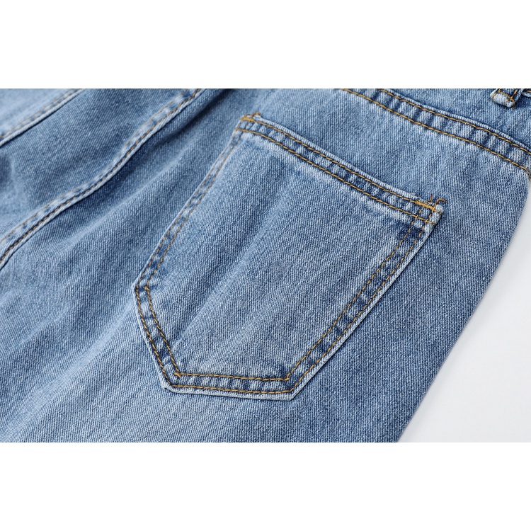 Jeans High Waist Straight Loose Korean Style Dengan Warna Biru  Celana Wanita