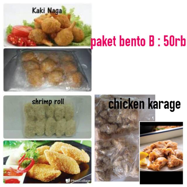 

Paket B / paket bento murah / paket bento enak / frozen bento
