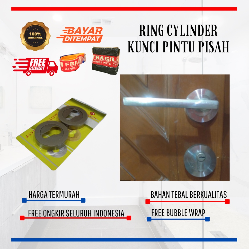 RING KUNCI PINTU / SILINDER KUNCI BULAT / TUTUP KUNCI PINTU STAINLESS