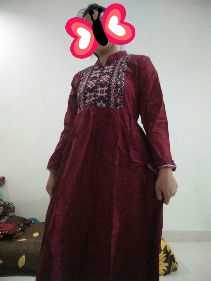 [new Arival] Wou Batik Couple Renata Gamis Family-modern Batik Couple Sarimbit Brokat Family-kg107