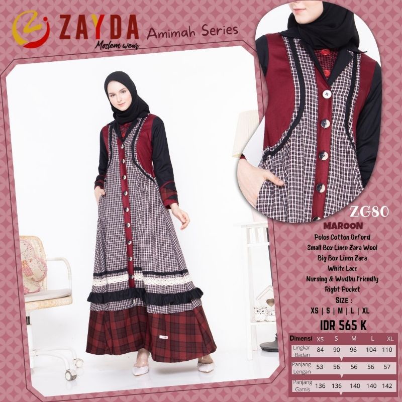 ZAYDA Gamis Terbaru Artikel ZG80