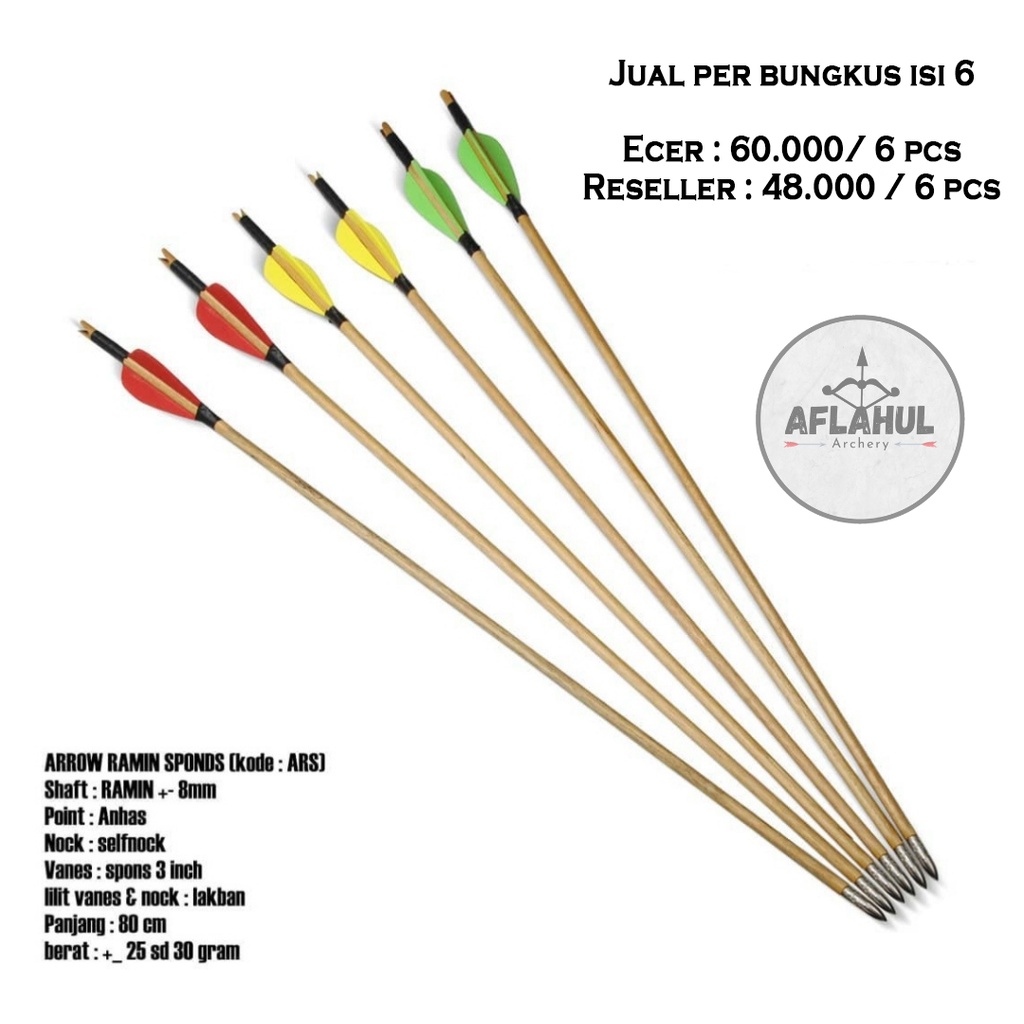 Arrow Ramin Sponds Aflahul Archery | Olahraga Panahan Murah Busur Panah Horsebow Archery
