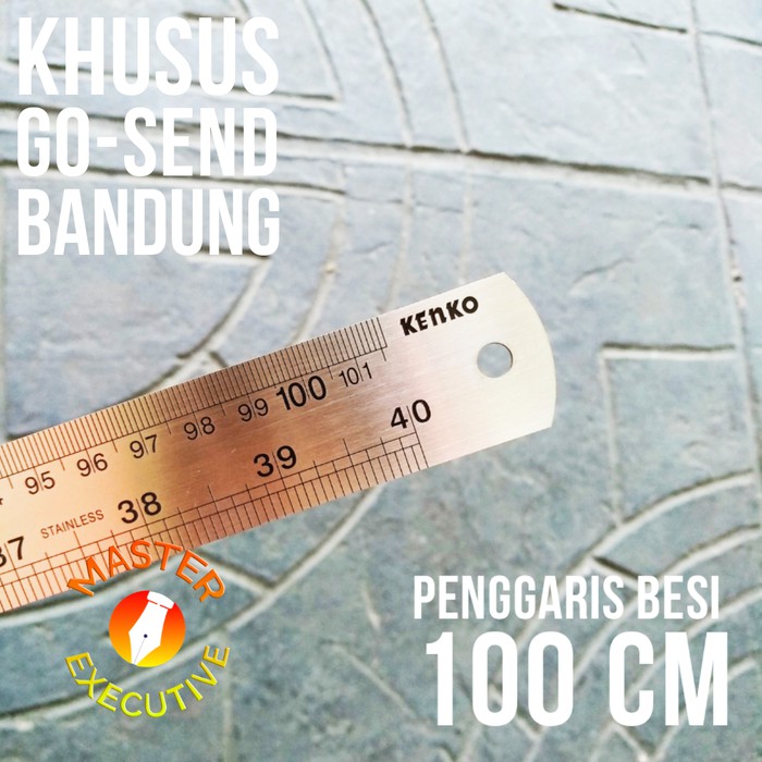 [Buah] Kenko 100 cm Penggaris Besi / Stainless Steel / Titanium / Anti Karat