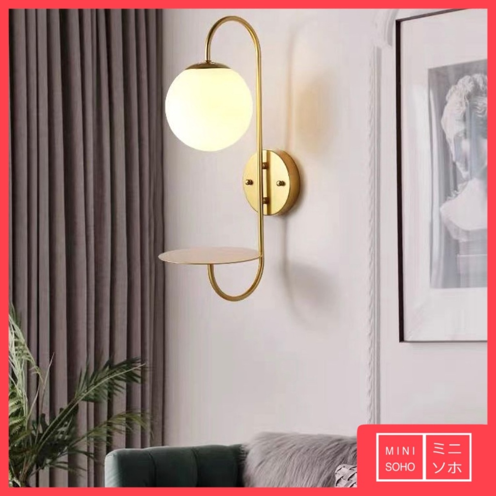 Lampu Dinding Hias Mewah Sconce Glass Wall Lamp Single