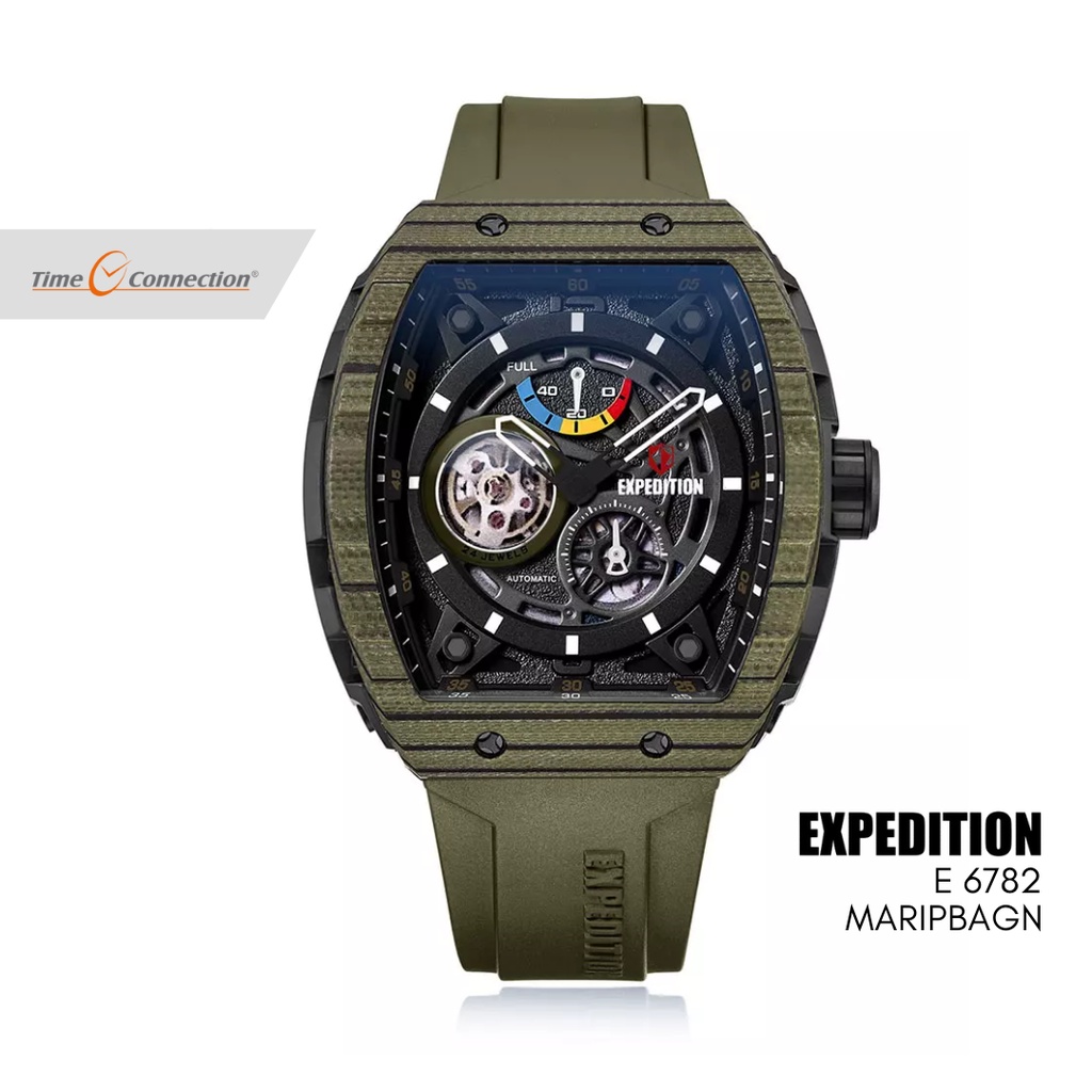 Expedition E 6782 MARIPBAGN Hijau Limited Edition Original / Jam Tangan Pria Titanium Karbon / Carbo
