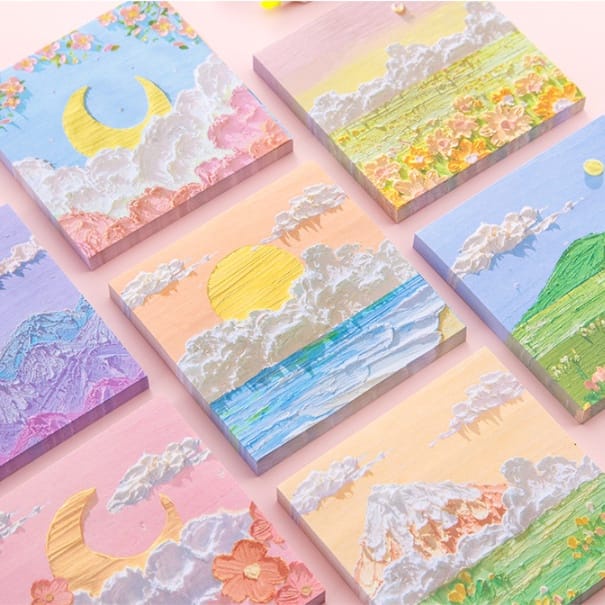 

STICKY NOTES UNIK MOTIF LUKISAN PEMANDANGAN INDAH
