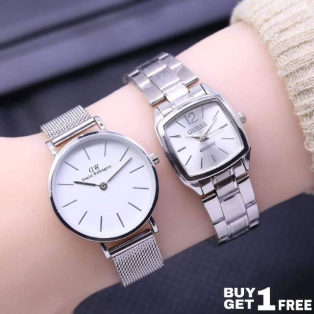 JAM TANGAN RANTAI DW PASIR WANITA PREE 1JAM