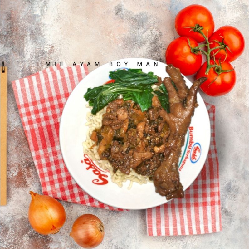 PAKET MIE AYAM CEKER FROZEN | 300gr/pax | Mie Basah Telur + Minyak Bumbu + Ayam + Ceker + Saos + Sam