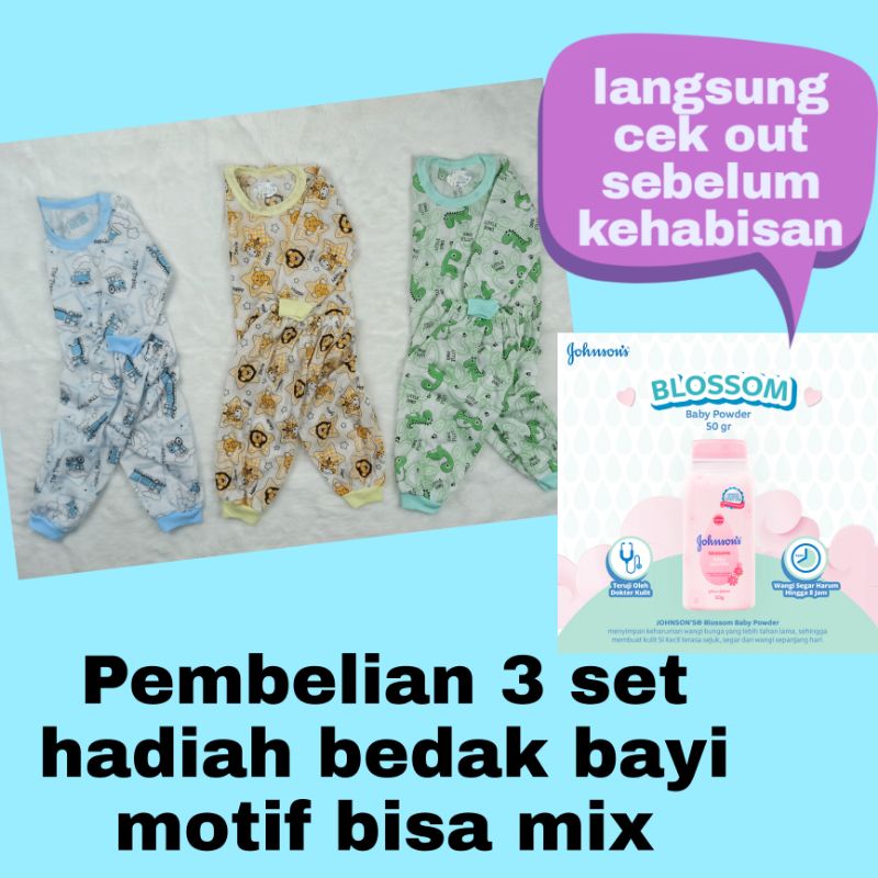 Setelan Anak Celana Panjang Cowok Cewek 0-2 Thn Piyama Anak dan bayi Setelan Bayi SNi Baju Tidur