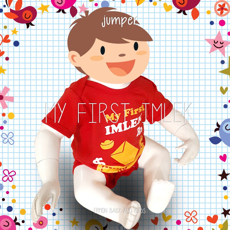 ❤️baju bayi jumper bayi ❤️ model angpao my first imlek❤️