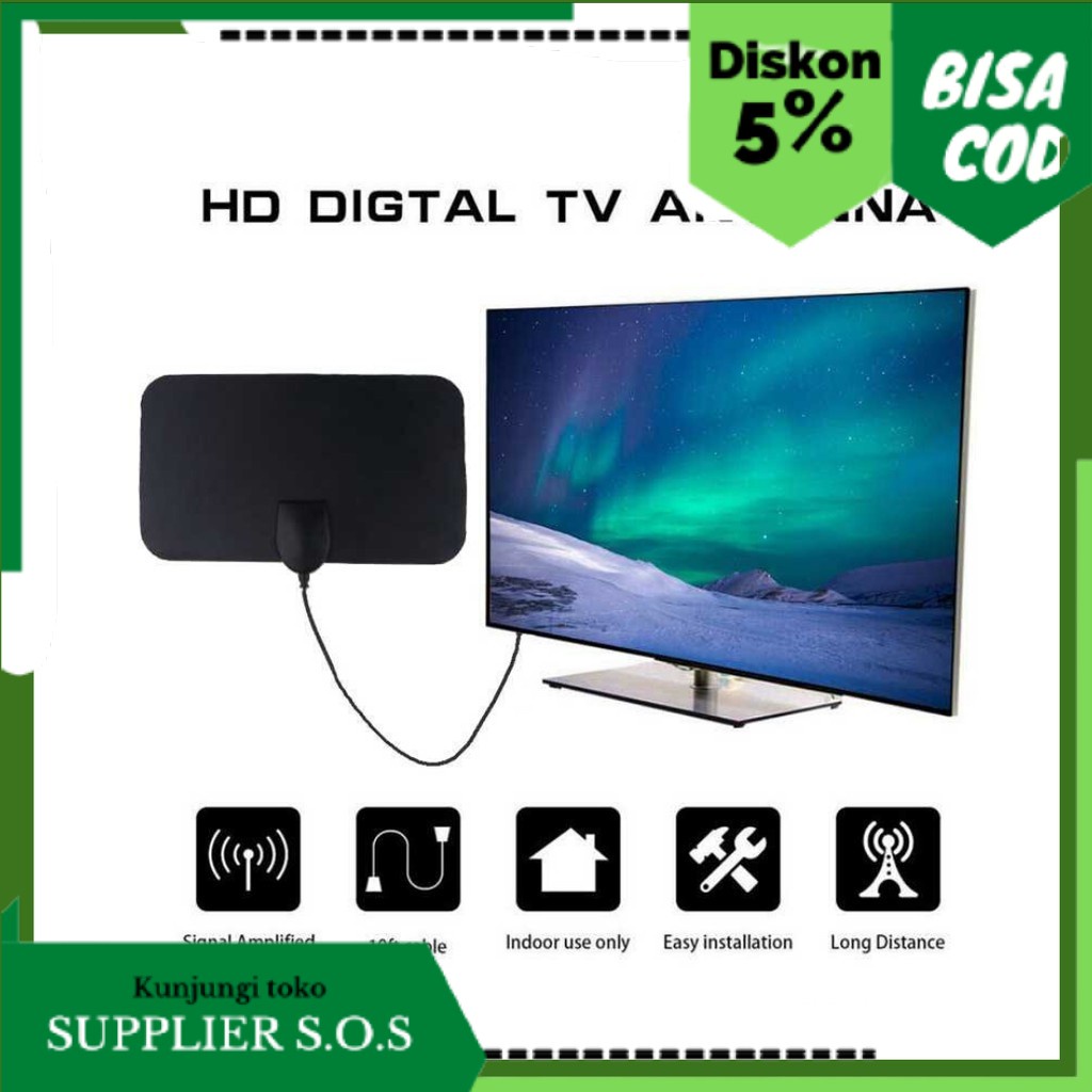 ♥️S.S♥️ (BISA COD) Antena TV Digital DVB-T2 4K High Gain 25dB