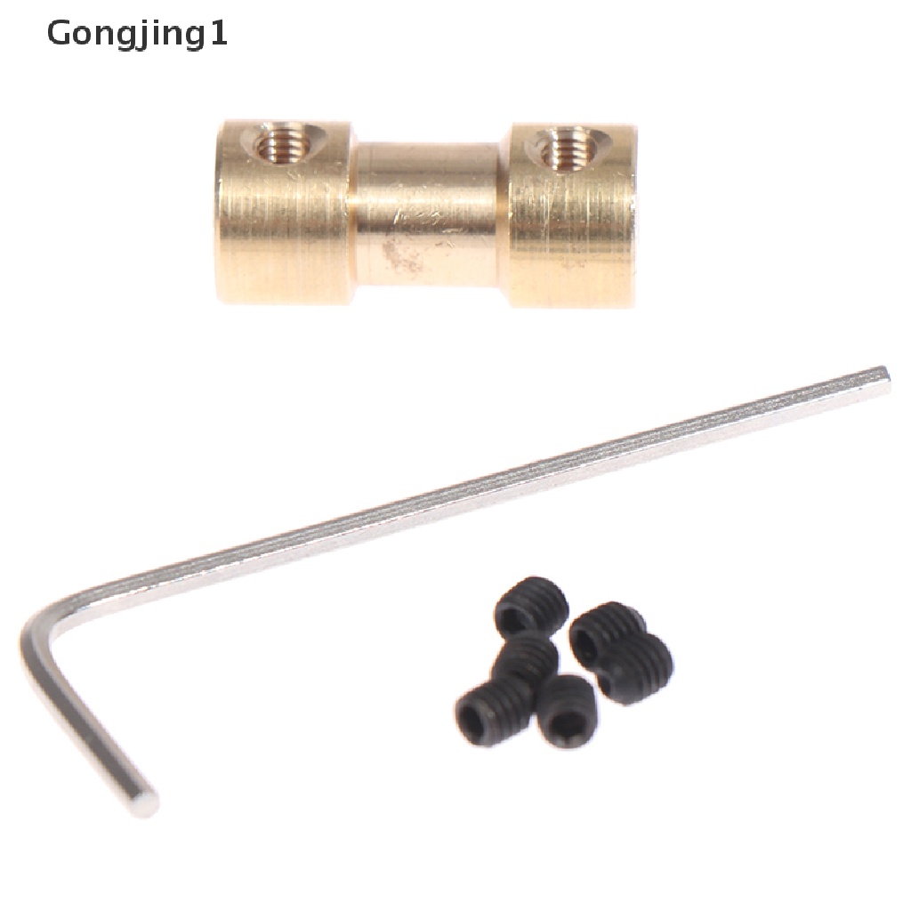 Gongjing1 Konektor Shaft Motor Drive Rigid Coupling Sleeve Bahan Kuningan 2-6mm