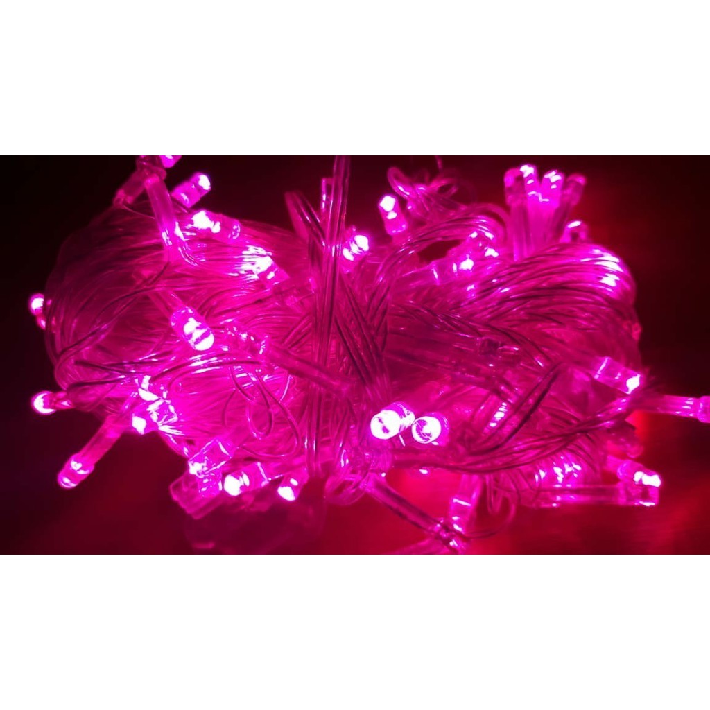 lampu hias tumblr warna 10 meter pink lampu natal pesta decoration kamar lebaran ungu pink putih