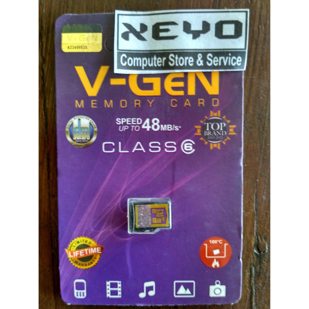 V-Gen Vgen Micro SD 16GB 16 GB Class 6 Memory Card Original bergaransi