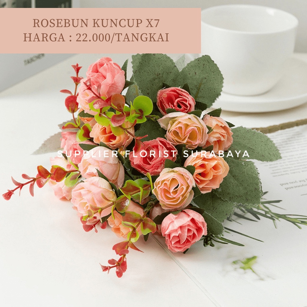 ROSE BUN KECIL KUNCUP CABANG 7 @3 KEPALA, TOTAL 21 KEPALA