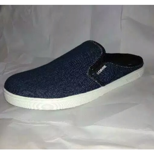 Sepatu Bustong Pria Denim Biru