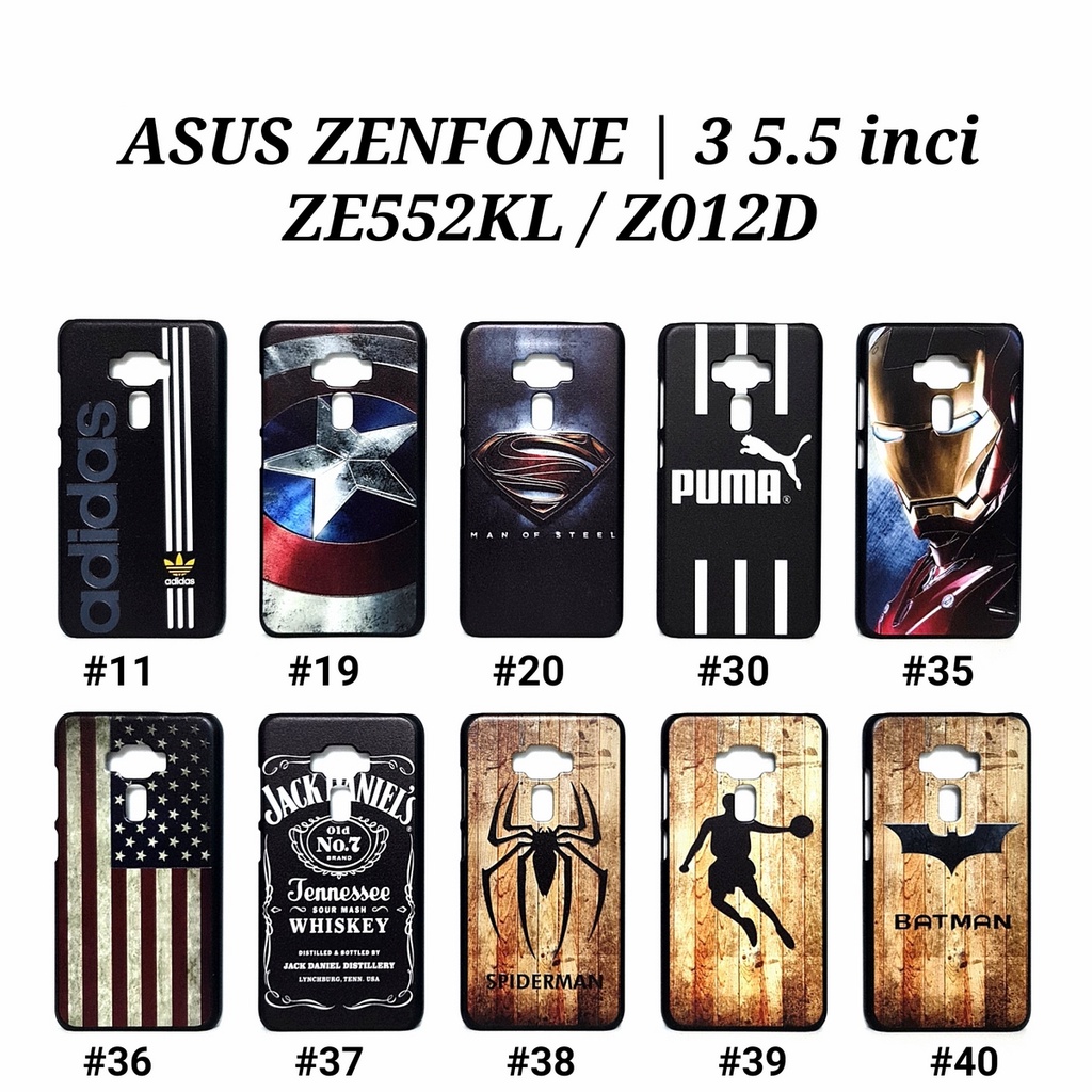 ASUS ZENFONE 3 5.2 IN ZE520KL Z017D 3 5.5 IN ZE552KL / Z012D 3 MAX 5.5 IN ZC553KL X00DD - MAN HARD CASE Marvel Super Hero