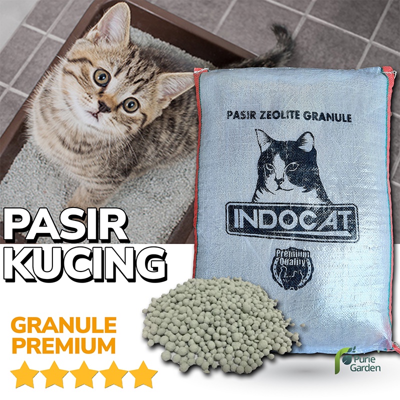 Pasir Kucing Zeolit Media Tanam Granule Indocat Premium 20kg TERMURAH!! PG KDR