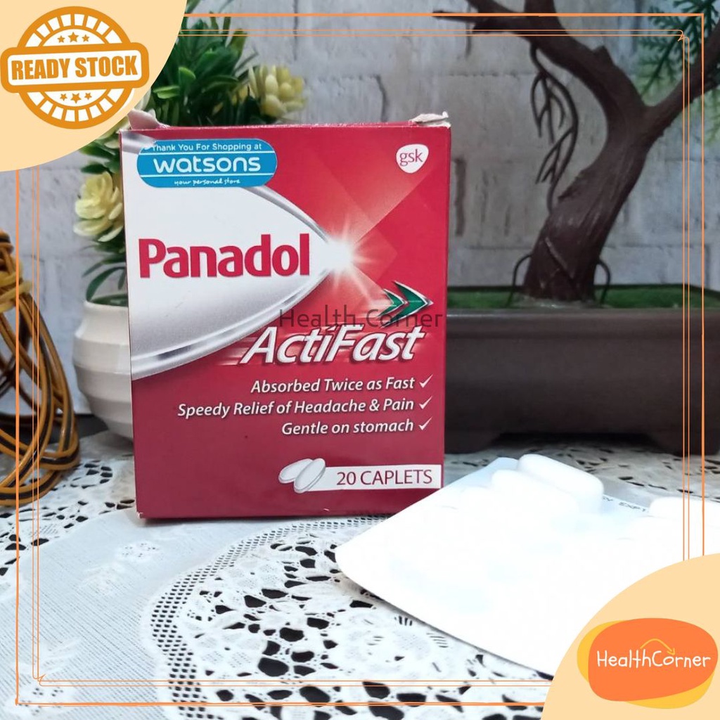 Panadol Actifast 20 tablets / Obat Nyeri, Demam, Flu, Sakit Tenggorokan, MIgrain, Pilek